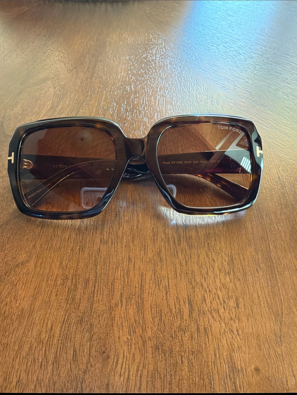 Tom Ford Women’s Oversized Square Sunglasses in Dark Tortoise and Brown